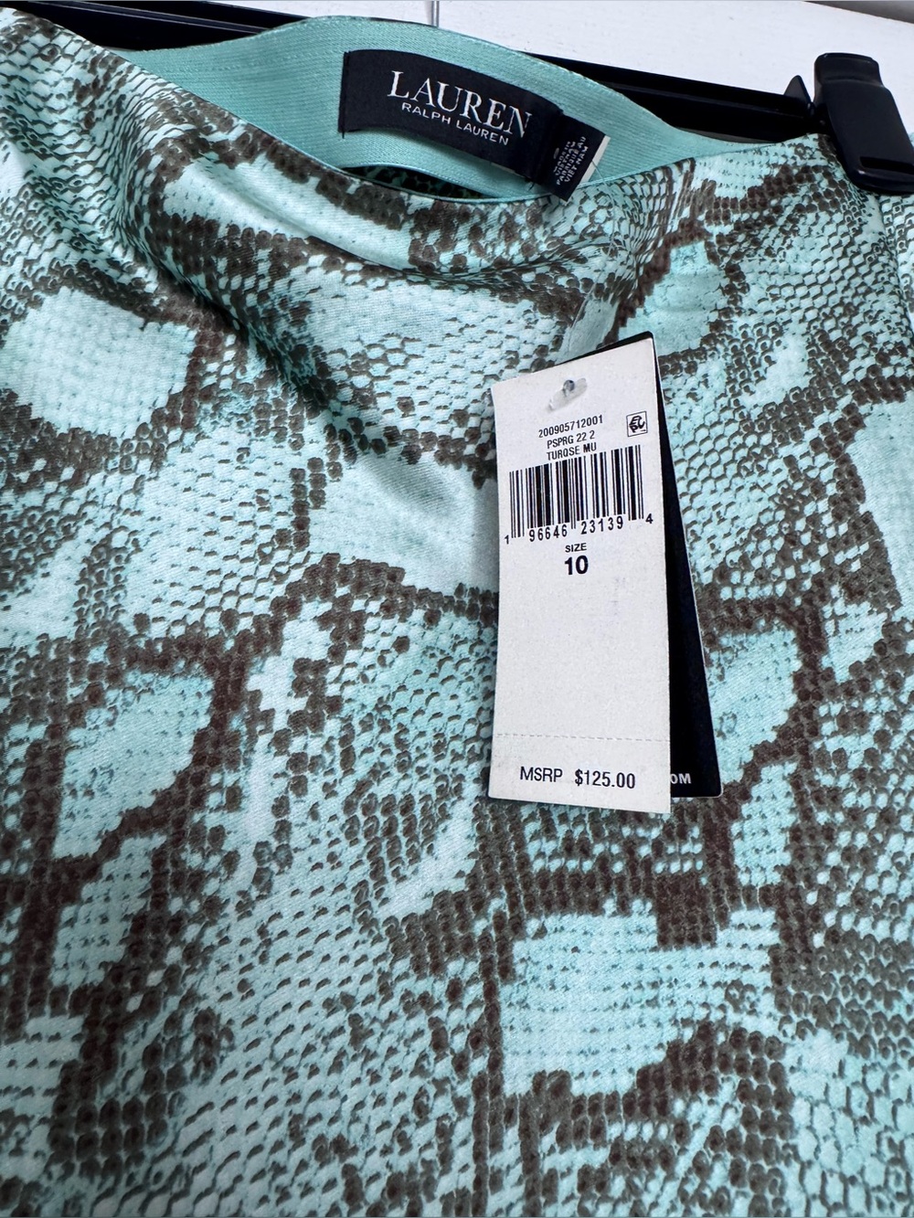 NWT Ralph Lauren Women's Satin Snakeskin Print A line Skirt 10 - Picture 6 of 6